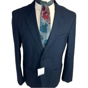 NWT Zara Men’s Navy Blue Sport Coat Size 42